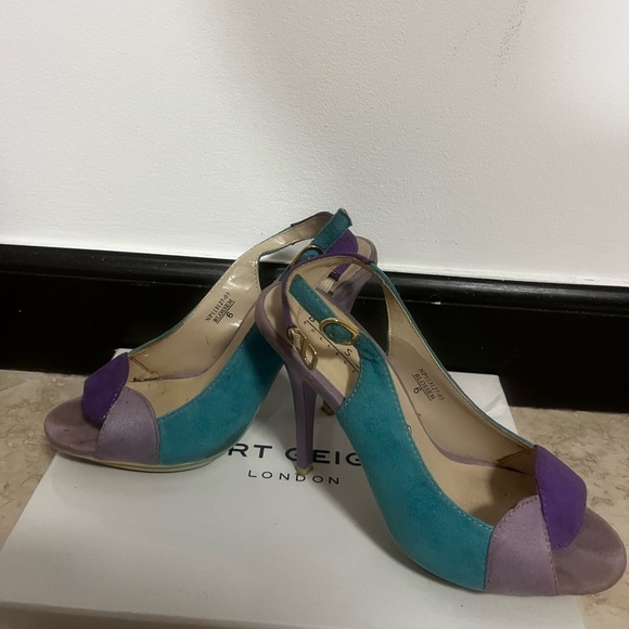 Women's Multi-Color Peep Toe Heels - Picture 1 of 4